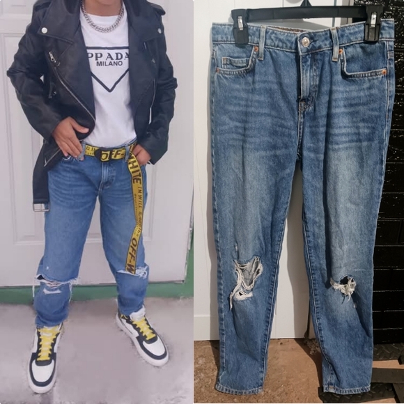 Forever 21 Other - Forever 21 Kids Boy denim blue washed knee distressed jeans